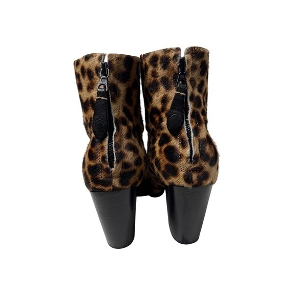 Rag Bone newbury Leopard Print Calf Hair Ankle Boots - Picture 5 of 8